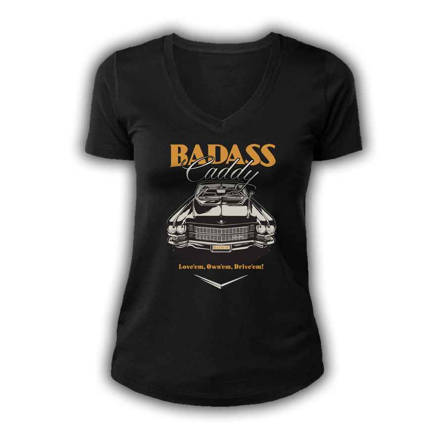 Women’s Badass Cadillac T-Shirt | Classic Caddy Graphic Tee for Women