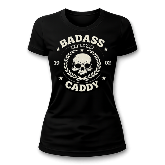 Badass Caddy Outlaw Skull Women’s Tee - Black