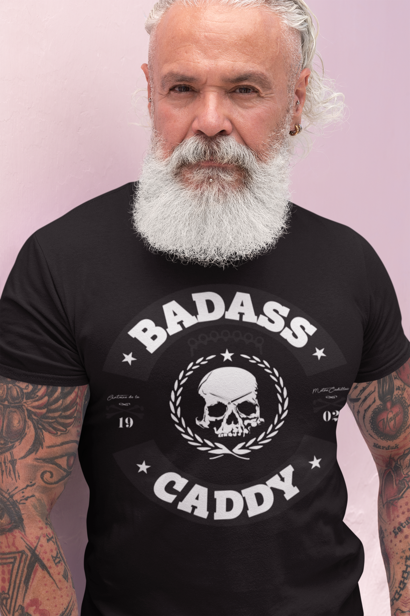 Badass Cadillac Skull Men's T-Shirt – Black Vintage Graphic Tee